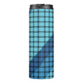 Shades of Blue Basket Weave Pattern Tumblers Thermosbeker (Achterkant)