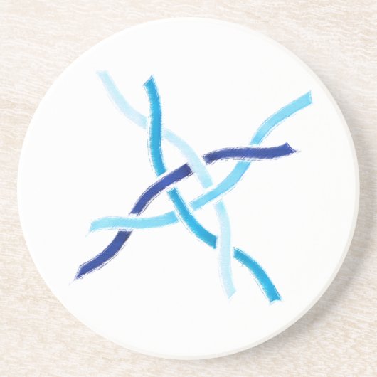 Shades of Blue Celtic Knot Onderzetter (Voorkant)