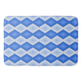 Shades of blue diamond pattern badmat (Voorkant)