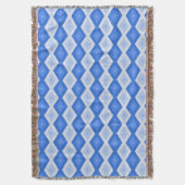 Shades of blue diamond pattern deken (Voorkant Verticaal)