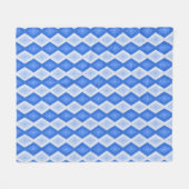 Shades of blue diamond pattern fleece deken (Voorkant (Horizontaal))