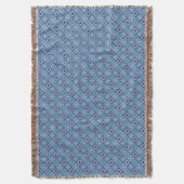 Shades of Blue Diamond Patterned Throw Blanket Deken (Voorkant Verticaal)