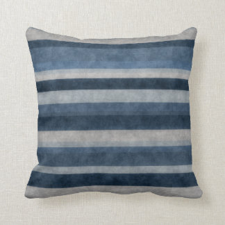 Shades of Blue Faux Corduroy Striped Pattern Kussen