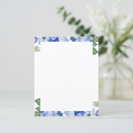 Shades of Blue Florals Letterhead (Staand voorkant)