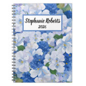 Shades of Blue Florals Notitieboek (Voorkant)