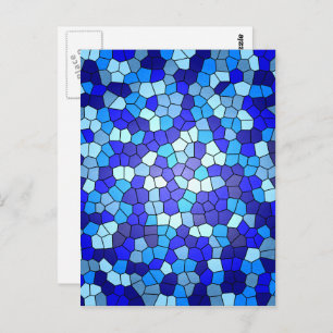 Shades of Blue Glas in lood van Shirley Taylor Briefkaart