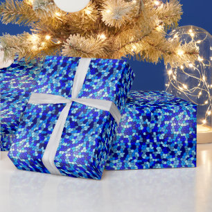 Shades of Blue Glas in lood van Shirley Taylor Cadeaupapier
