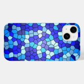 Shades of Blue Glas in lood van Shirley Taylor Case-Mate iPhone Case (Achterkant (horizontaal))