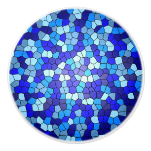 Shades of Blue Glas in lood van Shirley Taylor Keramische Knop