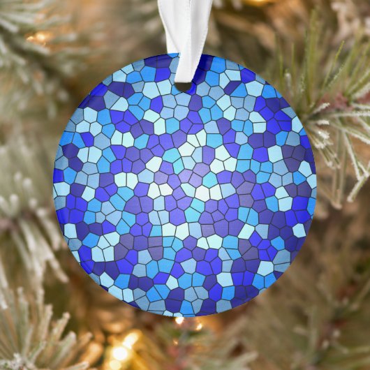 Shades of Blue Glas in lood van Shirley Taylor Ornament (Boom)