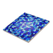 Shades of Blue Glas in lood van Shirley Taylor Tegeltje (Zijkant)