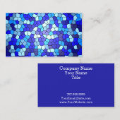 Shades of Blue Glas in lood van Shirley Taylor Visitekaartje (Voorkant / Achterkant)