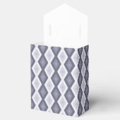 Shades of blue grey diamond pattern bedankdoosjes (Geopend)