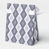 Shades of blue grey diamond pattern bedankdoosjes (Achterkant)