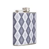 Shades of blue grey diamond pattern heupfles (Rechts)