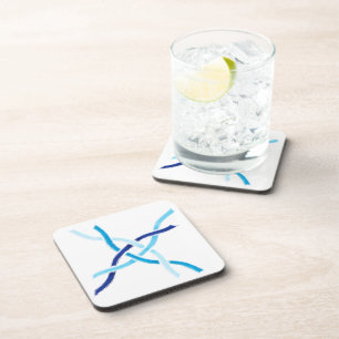 Shades of Blue Half Woven Celtic Knot Onderzetter