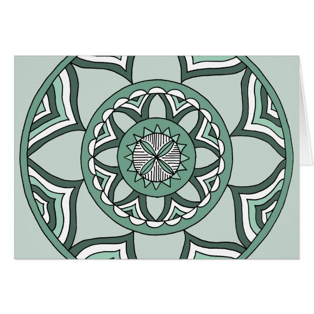 Shades of Blue Mandala (Voorkant Horizontaal)