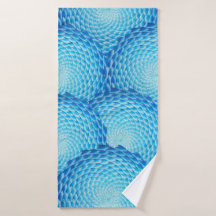 Shades of Blue Mandala Bath Towel