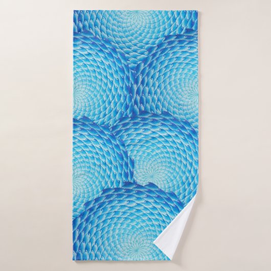 Shades of Blue Mandala Bath Towel Badhanddoek (Badhanddoek)