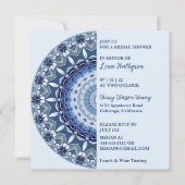 Shades of Blue Mandala Invitation Kaart (Voorkant)