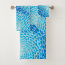 Shades of Blue Mandala Towel Set Bad Handdoek