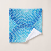 Shades of Blue Mandala Wash Cloth