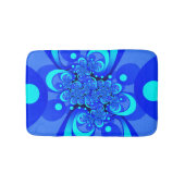 Shades of Blue Modern Abstract Fractal Art Badmat (Voorkant)