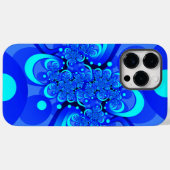 Shades of Blue Modern Abstract Fractal Art Case-Mate iPhone Case (Achterkant (horizontaal))