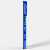 Shades of Blue Modern Abstract Fractal Art Case-Mate iPhone Case (Achterkant / Rechts)