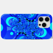 Shades of Blue Modern Abstract Fractal Art Case-Mate iPhone Case (Achterkant (horizontaal))