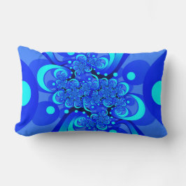Shades of Blue Modern Abstract Fractal Art Kussen