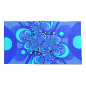 Shades of Blue Modern Abstract Fractal Art Kussensloop (Achterkant)