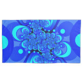 Shades of Blue Modern Abstract Fractal Art Kussensloop (Voorkant)
