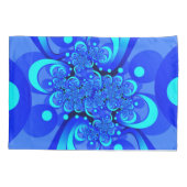 Shades of Blue Modern Abstract Fractal Art Kussensloop (Achterkant)
