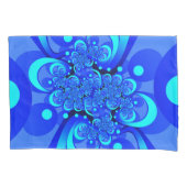Shades of Blue Modern Abstract Fractal Art Kussensloop (Voorkant)
