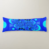 Shades of Blue Modern Abstract Fractal Art Lichaamskussen (Voorkant)