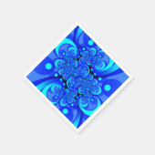 Shades of Blue Modern Abstract Fractal Art Servet (Hoek)