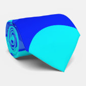 Shades of Blue Modern Abstract Fractal Art Stropdas (Opgerold)