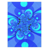 Shades of Blue Modern Abstract Fractal Art Tafelkleed (Voorkant)