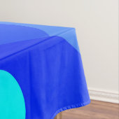 Shades of Blue Modern Abstract Fractal Art Tafelkleed (Voorbeeld)