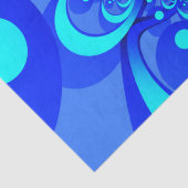 Shades of Blue Modern Abstract Fractal Art Tissuepapier (Detail)