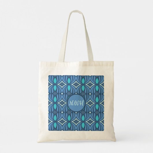 Shades of Blue Monogram Canvas tas (Achterkant)