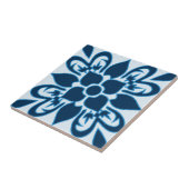 Shades of Blue Moroccan Patterned Tile Tegeltje (Zijkant)