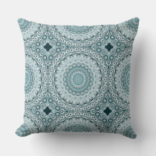 Shades of Blue Nautical Mandala Design Kussen