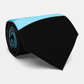 Shades of Blue Ombre Arc op Black Unique Stropdas (Opgerold)