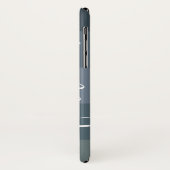 Shades of Blue Ombre Stripe Persoonlijke naam Case-Mate iPhone Case (Achterkant/links)