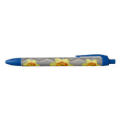 Shades of Blue Pattern Daffodils Pen (Bovenkant)