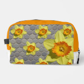 Shades of Blue Pattern Daffodils Toilettas Toilettasje (Voorkant)