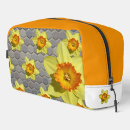 Shades of Blue Pattern Daffodils Toilettas Toilettasje