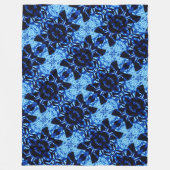 Shades of Blue Pattern Fleece Deken (Voorkant)